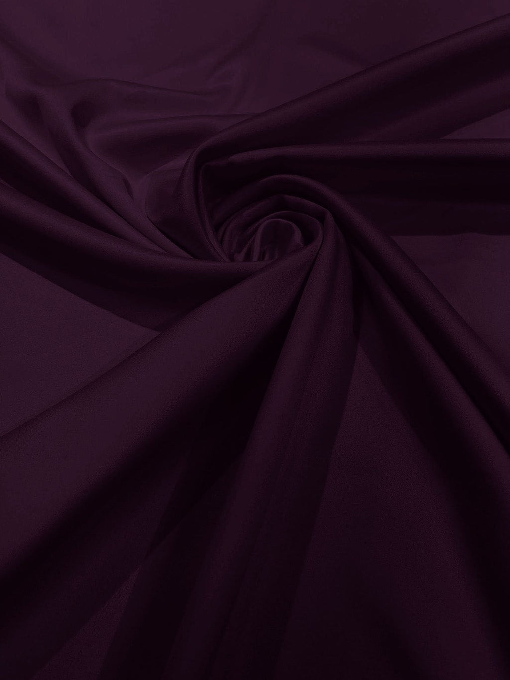 58/59" Satin Fabric Matte L'Amour - Aubergine - (Peau de Soie) Duchess Dress Satin Fabric By The Yard