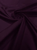 58/59" Satin Fabric Matte L'Amour - Aubergine - (Peau de Soie) Duchess Dress Satin Fabric By The Yard
