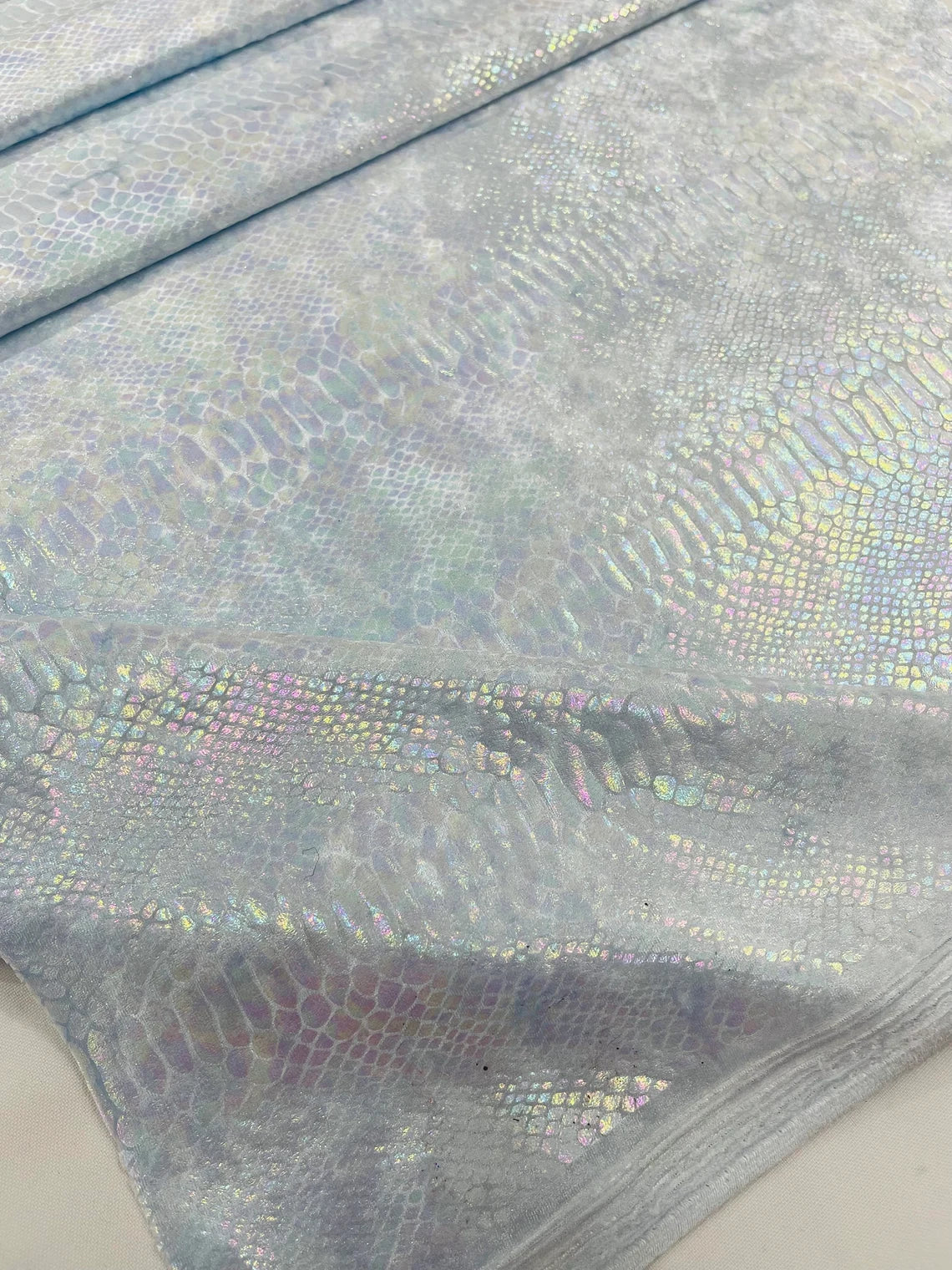 Anaconda Stretch Velvet - 58/60" Stretch Velvet Fabric with Anaconda Snake Print By Yard