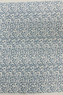 Shimmer Glitter Flower Fabric - Baby Blue - Small Glitter Flower Design on Lace Sold By Yard