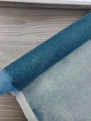 Shimmer Glitter Mesh Fabric - Baby Blue - Shiny Glitter Dots Design on Lace Mesh Sold By Yard