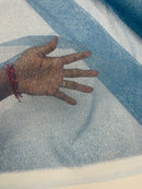 Shimmer Glitter Mesh Fabric - Baby Blue - Shiny Glitter Dots Design on Lace Mesh Sold By Yard