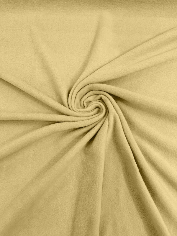 58" Soft Solid Polar Fleece Fabric - Banana Yellow - Anti-Pill Soft Polar Fleece Fabric Sold by Yard