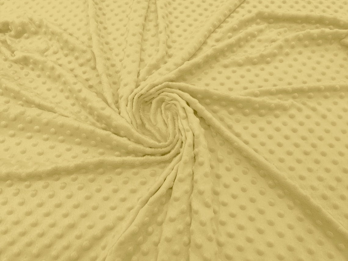 60" Minky Fur 3.mm Pile Fabric - Soft Blanket Minky Dot Fabric by the Yard (Pick Color)