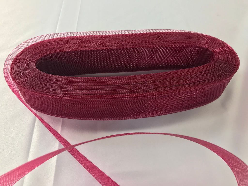 50 Yards 2 Inches BURGUNDY Crinoline Horsehair Braid Trim-wedding-Prom-decorations.