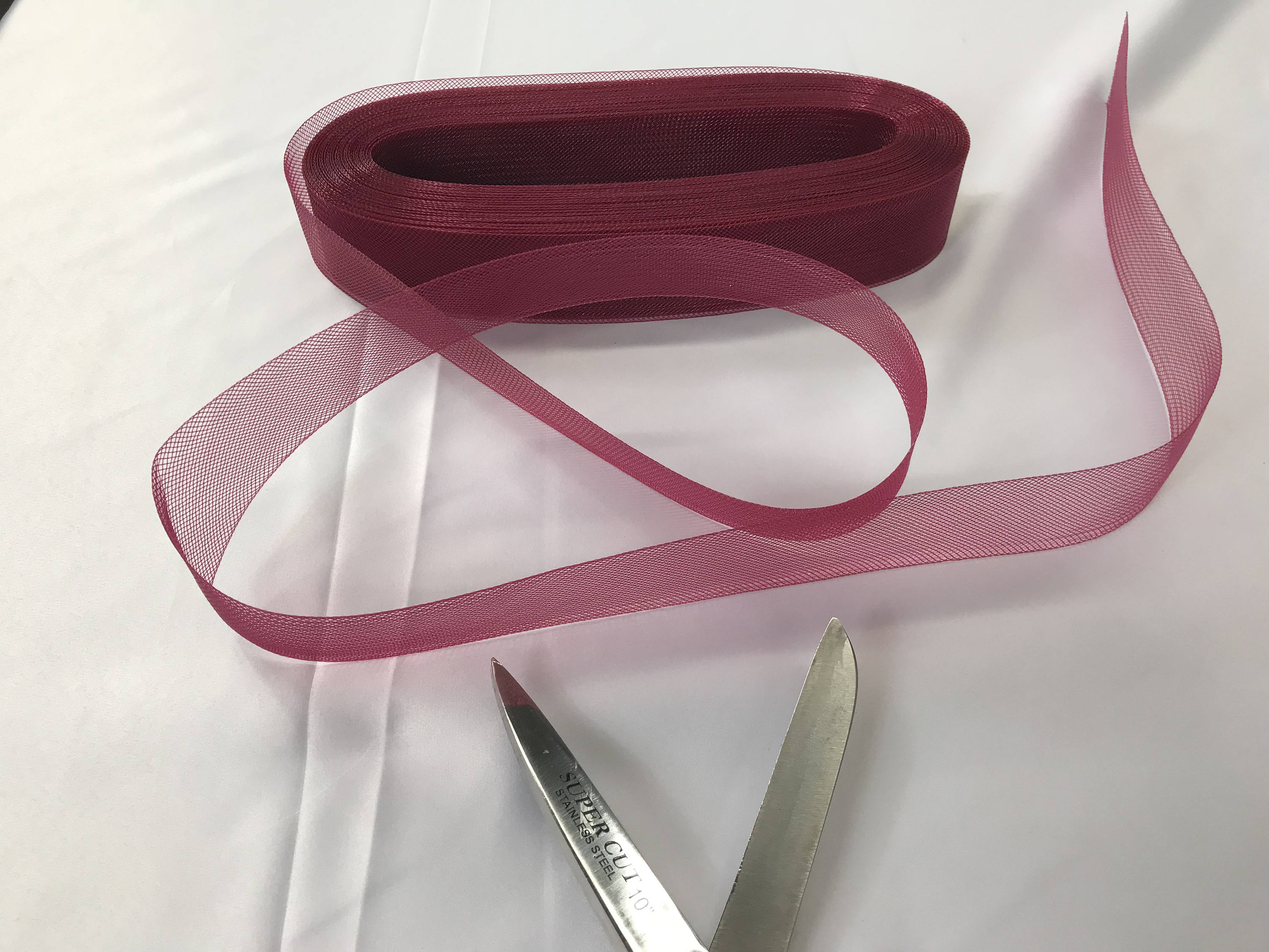 50 Yards 2 Inches BURGUNDY Crinoline Horsehair Braid Trim-wedding-Prom-decorations.
