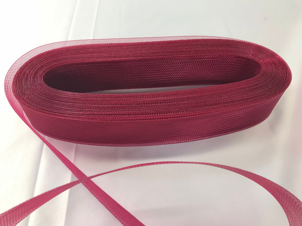 50 Yards 2 Inches BURGUNDY Crinoline Horsehair Braid Trim-wedding-Prom-decorations.