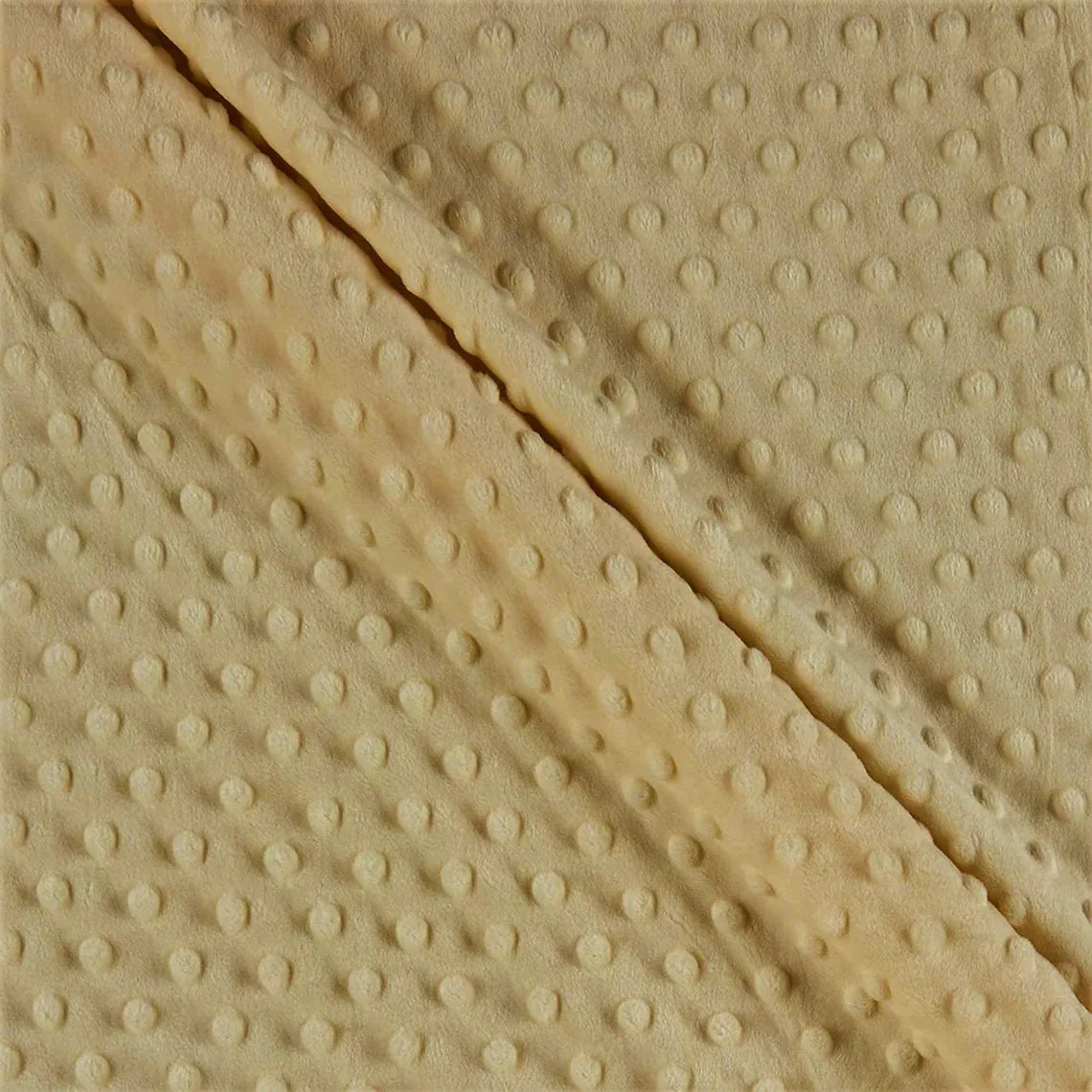 Minky Dimple Dot Fabric - Beige - Soft Cuddle Minky Dot Fabric 58/59" by the Yard