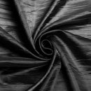 54" Crushed Taffeta Fabric - Black - Crushed Taffeta Creased Fabric Sold by The Yard