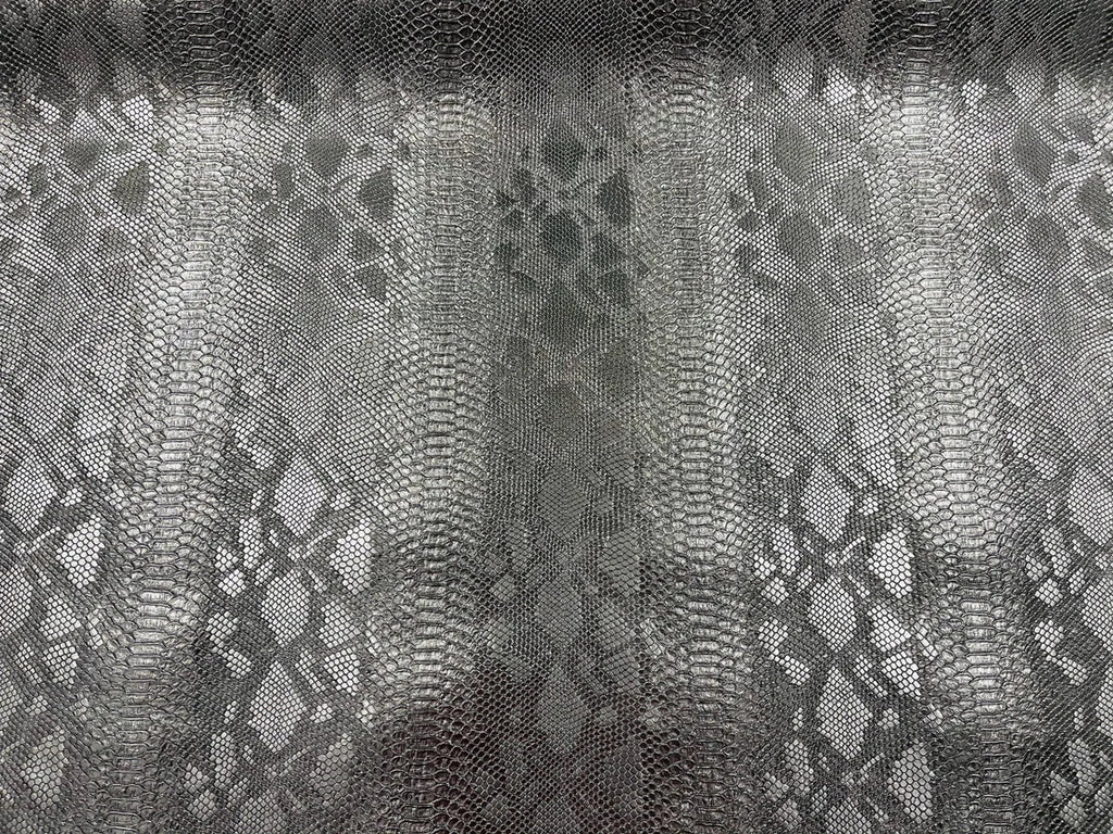 Viper Snake Embossed Vinyl Leather Fabric - 11 COLORS - 52" Sold By The Yard