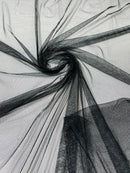 Illusion Mesh Sheer Fabric - Black - 60" Wide Illusion Mesh Fabric Sold By The Yard