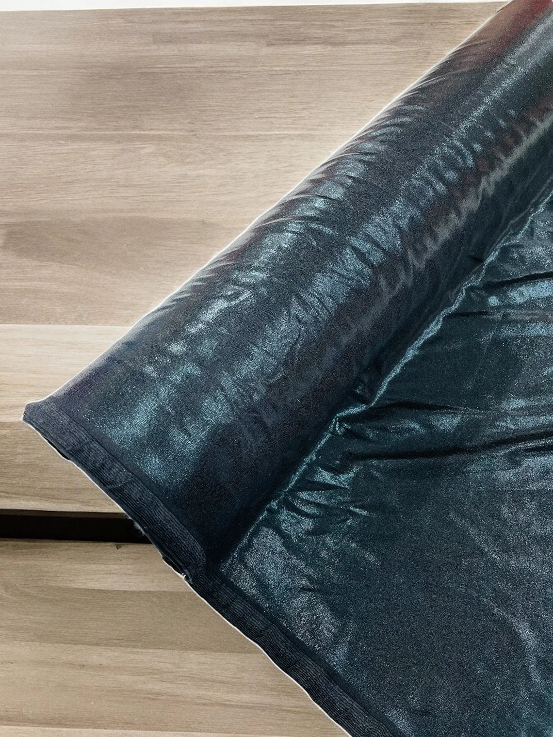 Foil Metallic Spandex Fabric - Black - Shiny Metallic Foil Spandex Fabric by Yard