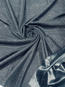 Shimmer Glitter Fabric - Black - Luxury Sparkle Stretch Solid Fabric Sold By Yard