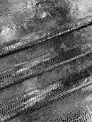 Anaconda Stretch Velvet - Black - 58/60" Stretch Velvet Fabric with Anaconda Snake Print By Yard