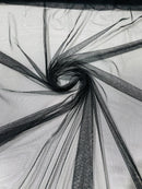 Illusion Mesh Sheer Fabric - Black - 60" Wide Illusion Mesh Fabric Sold By The Yard