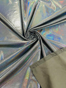 Mystique Foil Fabric - Black - 58/60" 4 Way Stretch Iridescent Foggy Foil Fabric Nylon/Spandex By Yard