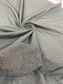 Shimmer Glitter Rhinestone Fabric - Black - Rhinestone Shiny Sparkle Stretch Glitter Fabric By Yard