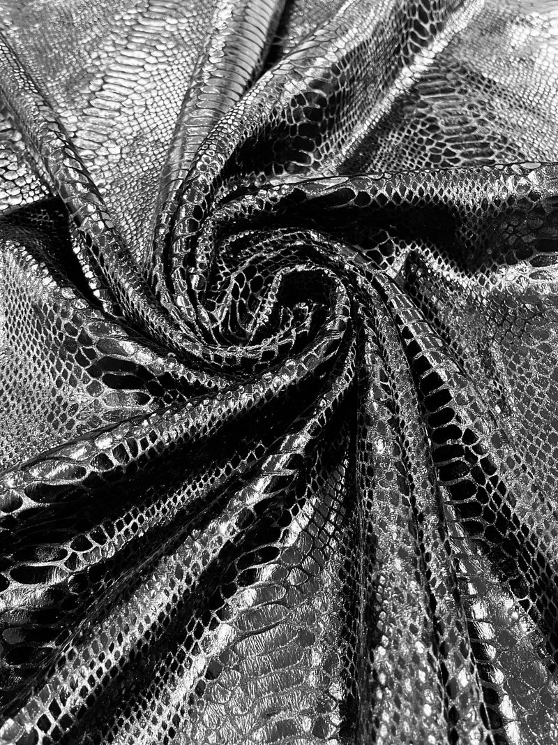 Anaconda Stretch Velvet - 58/60" Stretch Velvet Fabric with Anaconda Snake Print By Yard