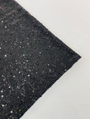 Shimmer Glitter Bead Fabric - Black - Sparkle Stretch Sequins Bead Shiny Glitter Fabric By Yard