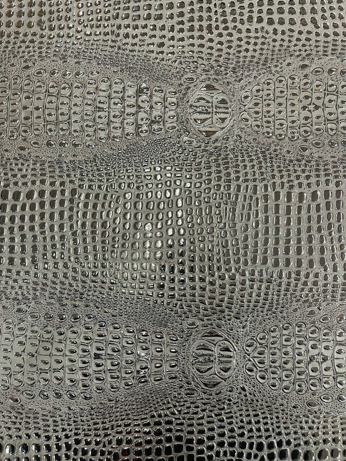 Gator Embossed Vinyl Leather Fabric - Different Colors - Sold By The Yard