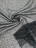 3D Beaded Lace Fabric - Black - Heavy Embroidery Handmade Lace, Beaded Fabric By Yard