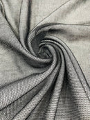 Chain Mesh Shiny Fabric - Black - Metallic Chainmail Faux Chain Fabric Sold By The Yard