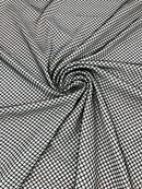 Fish Net Spandex Rhinestone Fabric - Black - Solid Spandex Fish Net Design Fabric with Rhinestones by Yard