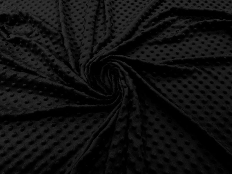 60" Minky Fur 3.mm Pile Fabric - Soft Blanket Minky Dot Fabric by the Yard (Pick Color)