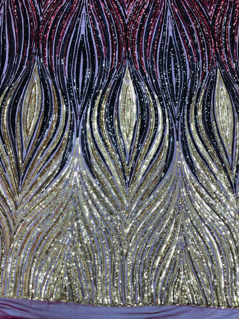 Iridescent Silver Paillette Sequins Metallic Fabric - OneYard