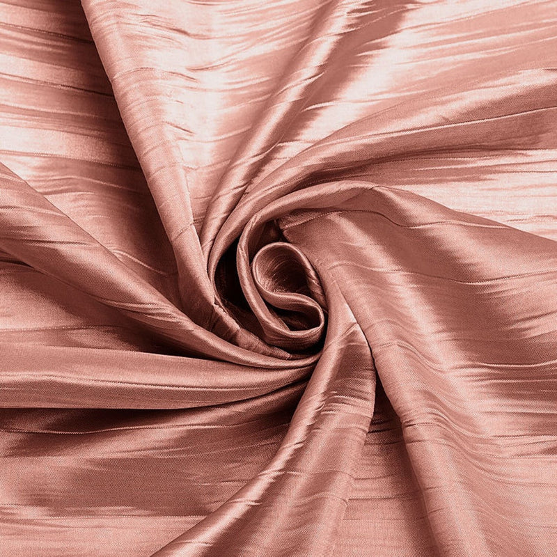 54" Crushed Taffeta Fabric - Blush - Crushed Taffeta Creased Fabric Sold by The Yard