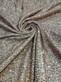 Mille Striped Stretch Sequins - Blush - 4 Way Stretch Spandex Sequins Striped Fabric By The Yard
