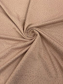 Shimmer Glitter Rhinestone Fabric - Blush - Rhinestone Shiny Sparkle Stretch Glitter Fabric By Yard