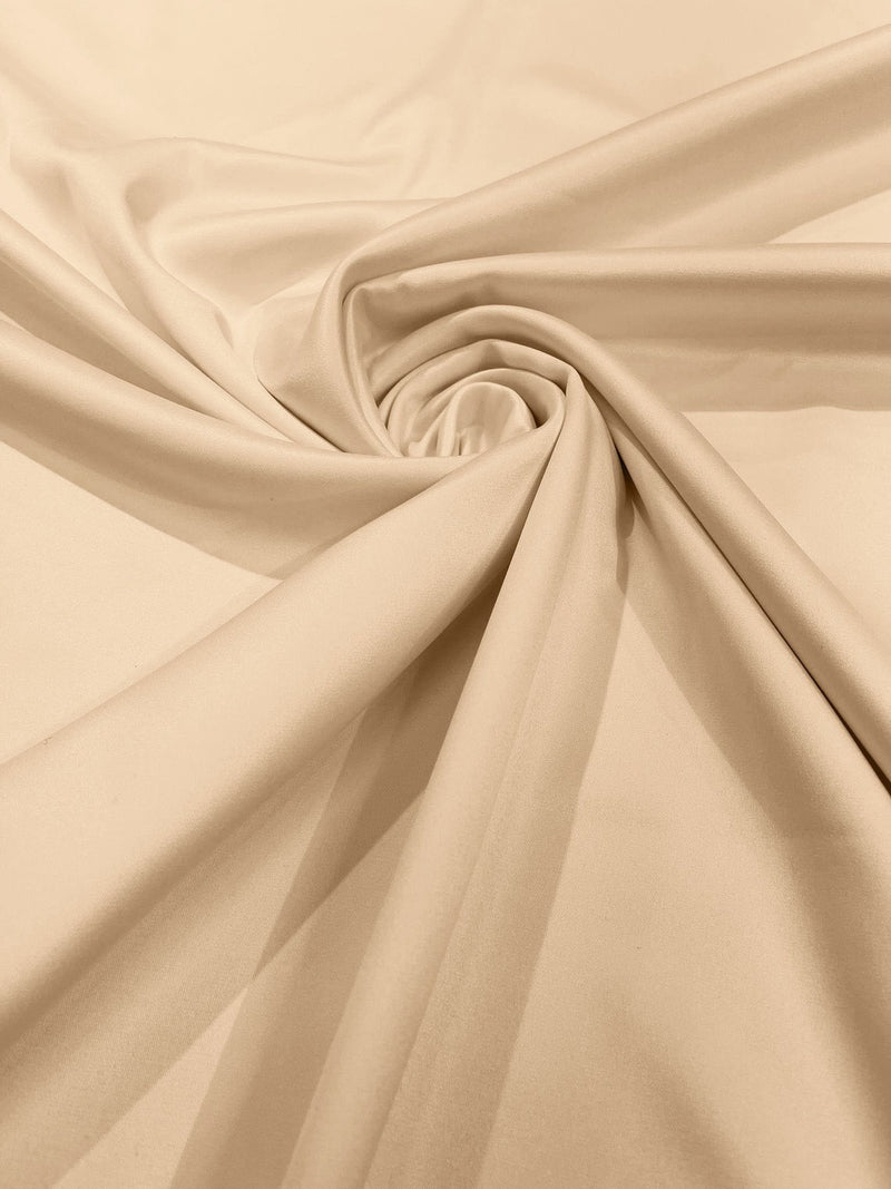 58/59" Satin Fabric Matte L'Amour - Blush D - (Peau de Soie) Duchess Dress Satin Fabric By The Yard