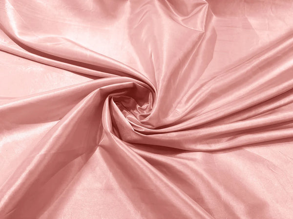 58" Solid Taffeta Fabric - Blush Peach - Solid Taffeta Fabric for Fashion / Crafts Sold by Yard
