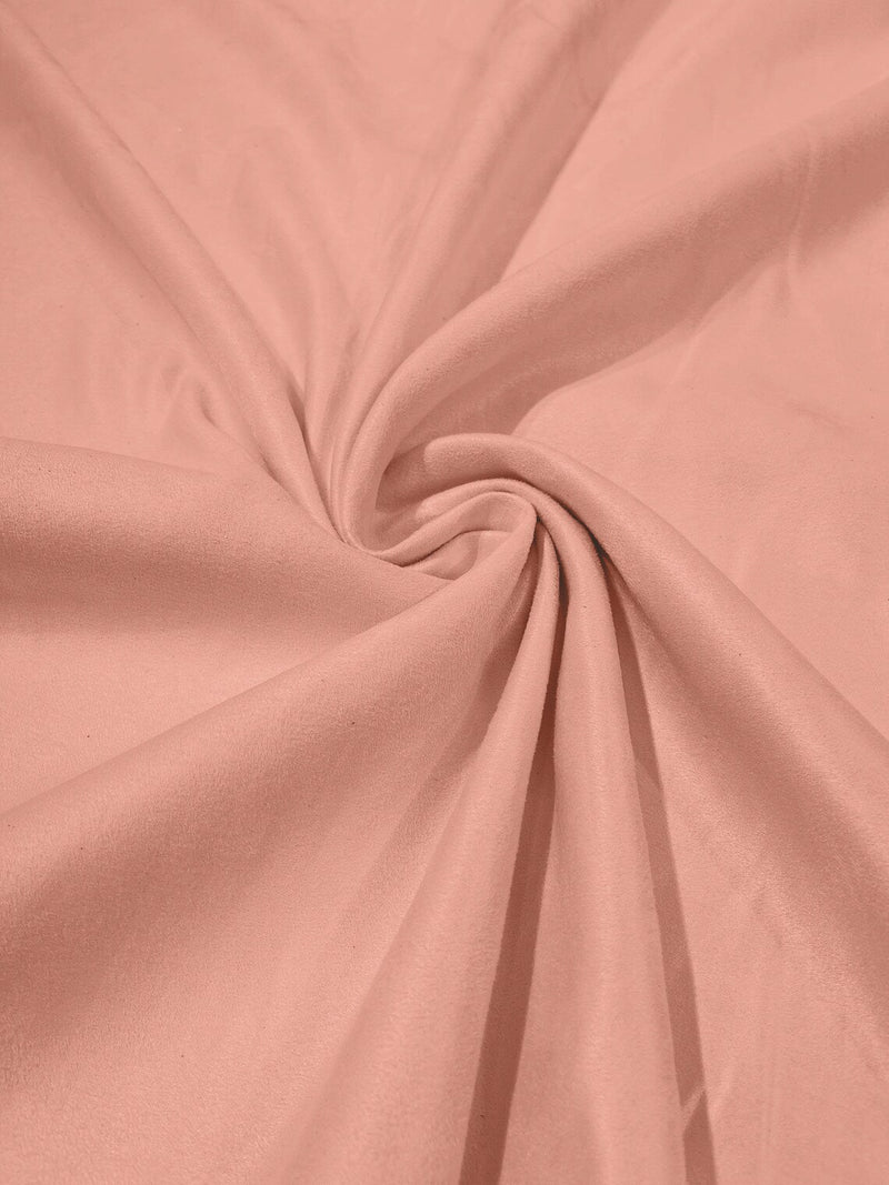 Faux Suede Fabric - Blush - 58" Polyester Micro Suede Fabric for Upholstery / Tablecloth/ Costume By Yard