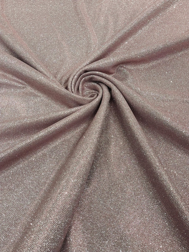 Shimmer Glitter Fabric - Blush - Luxury Sparkle Stretch Solid Fabric Sold By Yard
