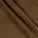 Minky Dimple Dot Fabric - Brown - Soft Cuddle Minky Dot Fabric 58/59" by the Yard