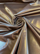 Latex Shiny Vinyl - Brown - 4 Way Stretch Milliskin Vinyl Spandex Latex Fabric Sold by Yard