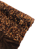 Stretch Velvet Sequins Fabric - Brown - Velvet Sequins 2 Way Stretch 58/60” By Yard