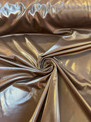 Latex Shiny Vinyl - Brown - 4 Way Stretch Milliskin Vinyl Spandex Latex Fabric Sold by Yard