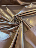 Latex Shiny Vinyl - Brown - 4 Way Stretch Milliskin Vinyl Spandex Latex Fabric Sold by Yard