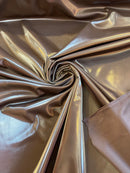 Latex Shiny Vinyl - Brown - 4 Way Stretch Milliskin Vinyl Spandex Latex Fabric Sold by Yard