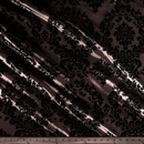 Flocked Taffeta Damask Design - Taffeta with Flocked Velvet Damask Design Sold By Yard