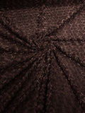 58" Minky Swirl Rose Fabric - Brown - Soft Rosebud Plush Fur Fabric Sold By The Yard