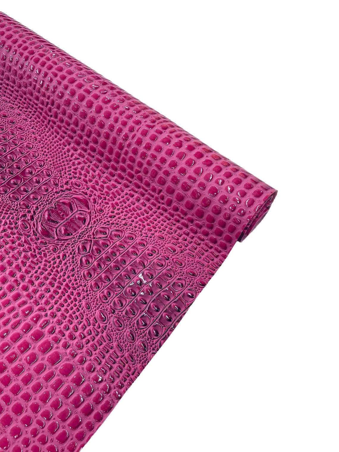 Gator Embossed Vinyl Leather Fabric - Different Colors - Sold By The Yard