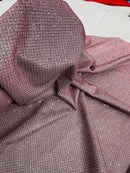 Diamond Shimmer Glitter Fabric - Burgundy / Black - Sparkle Stretch Luxury Shiny Fabric By Yard