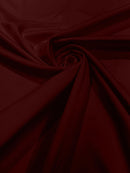 58/59" Satin Stretch Fabric Matte L'Amour - Burgundy - Stretch Matte Satin Fabric Sold By Yard