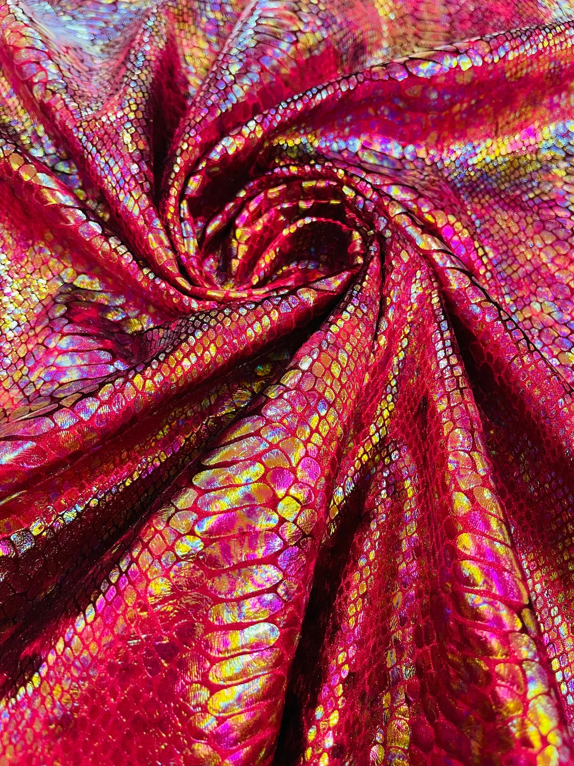 Anaconda Stretch Velvet - Burgundy - 58/60" Stretch Velvet Fabric with Anaconda Snake Print By Yard