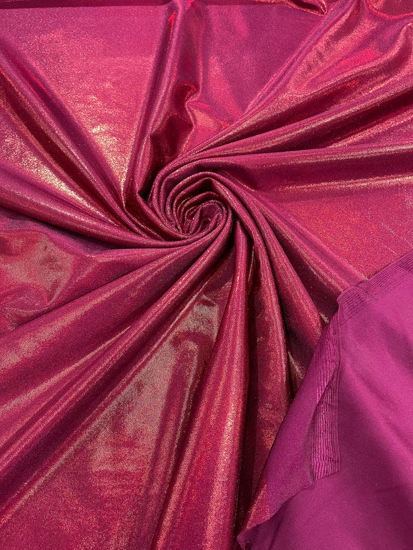 Mystique Foil Fabric - Burgundy - 58/60" 4 Way Stretch Iridescent Foggy Foil Fabric Nylon/Spandex By Yard