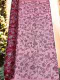 Floral Silver Beaded Fabric - Burgundy - Flower Design with Silver Beads and Sequins on Lace by Yard